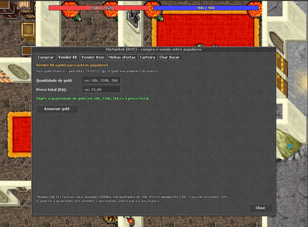 Aba Vender KK para anunciar gold